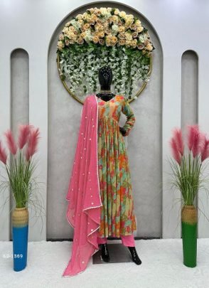 Havy Faux Georgette febric and Digital print  Designer Nayra Cut Suit