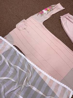 Heavy Collection Skin Colour Top Bottom With Fancy Dupatta