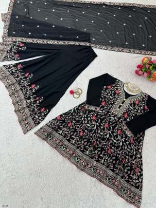 Heavy Embroidered Readymade Georgette Palazo Suits