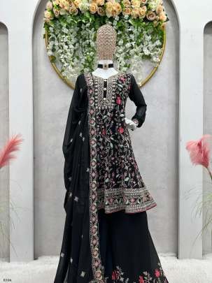 Heavy Embroidered Readymade Georgette Palazo Suits