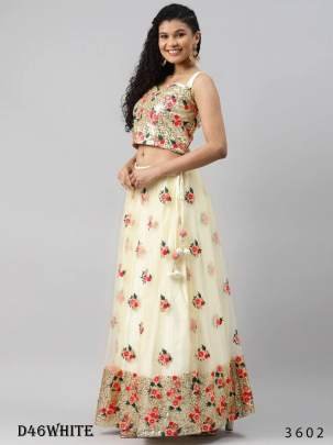 Heavy Soft Net With Multi Thread Sequence Embroidered Lehenga Choli