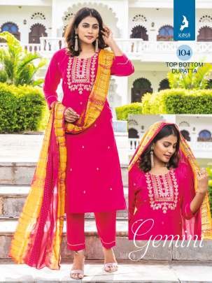 Jamini Pink Straight Cut Work Roman Silk Kurtis