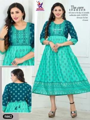 Kalash Lifestyle Brand Present Anarkali Rayon Kurtis