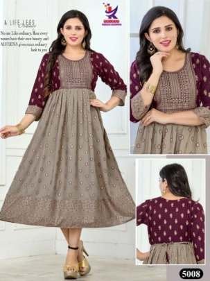 Kalash Lifestyle Brand Present Anarkali Rayon Kurtis