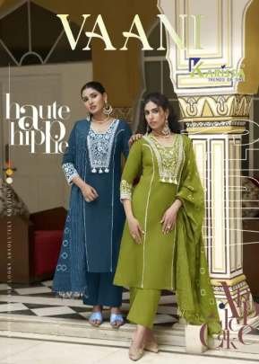 Karissa Present Vaani Beautiful Neck Work Linen Kurtis