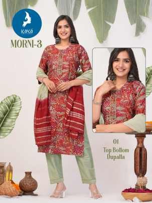 Kaya Kurti Presents Morni 3 Chanderi Foil Print Kurti Set