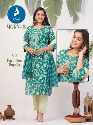 Kaya Kurti Presents Morni 3 Chanderi Foil Print Kurti Set