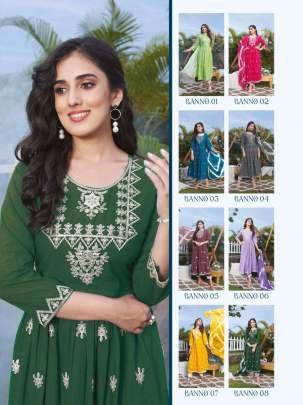 Kiana Brand Present Banno Stylish Nyra cut Kurti Set