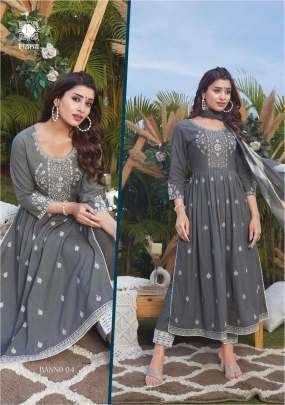 Kiana Brand Present Banno Stylish Nyra cut Kurti Set