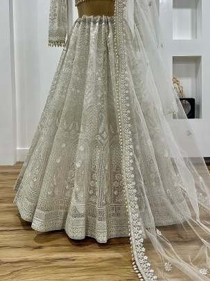 Ladies Exclusive Sequence Work Net Lehenga Choli With Attach Can Can