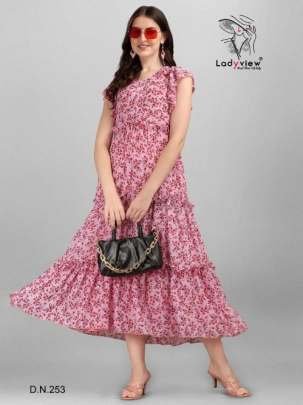Ladyview Fusion Fancy Geogette Western One Piece Dress