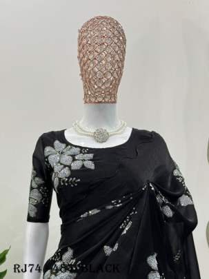 Latest Black Jimmy Chu Saree with Blouse