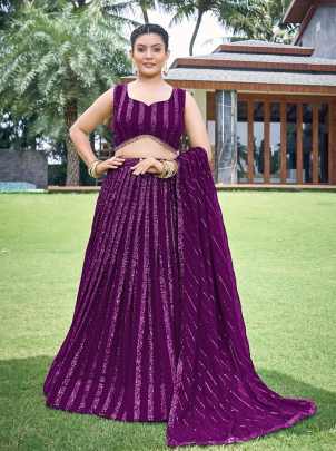 Latest Burgundy Sequence Readymade Party wear Lehenga Choli