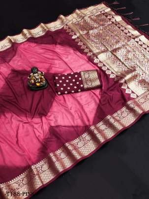 Latest Festival Wear Pink Minakari Digital Printed Saree