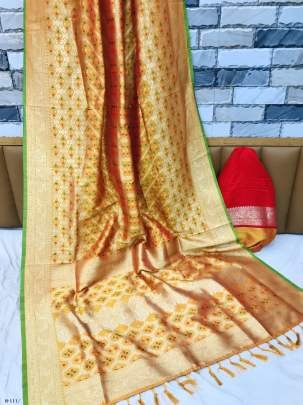 Latest Launch Luxurious Silk Golden Banarasi Saree 