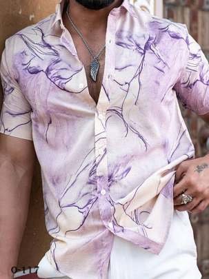 Latest Launch Mens Cotton Lavender Shirt