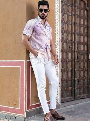 Latest Launch Mens Cotton Lavender Shirt
