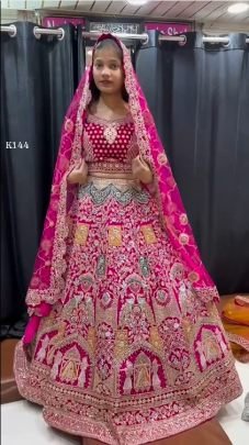 Launching 4 Meter Flared Malai Satin Silk Lehenga With Blouse & Dupatta