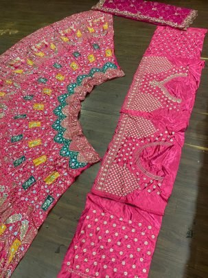 Launching 4 Meter Flared Malai Satin Silk Lehenga With Blouse & Dupatta