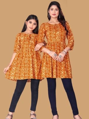 Launching Orange Mother daughter Combo