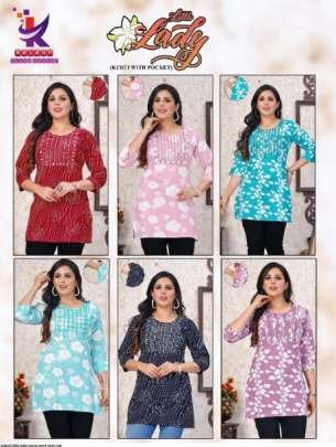 Little Lady Beautiful Rayon Sequence Embroidery Work Tunic Top