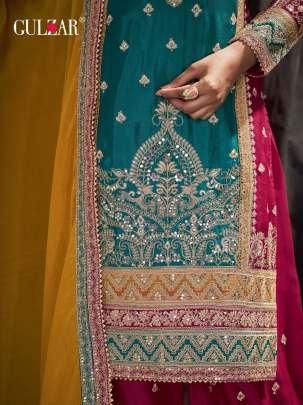 Lohri Brand Rich Look Heavy Work Chinon Pakistani Suits