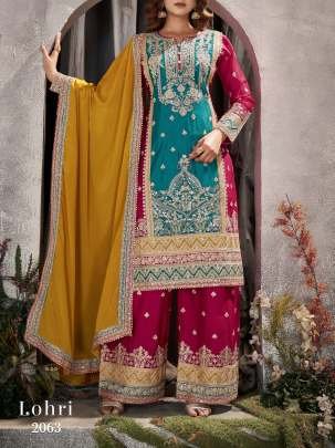 Lohri Brand Rich Look Heavy Work Chinon Pakistani Suits