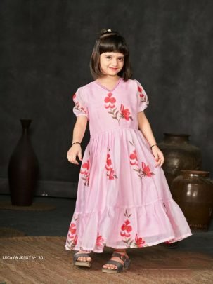 Lucaya Jenny V 1301 Digital Printed Kids Girls Frock