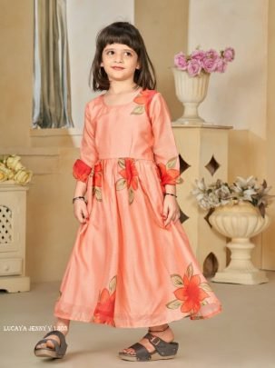 Lucaya Jenny V 1303 Digital Printed Kids Girls Frock
