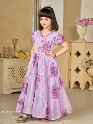Lucaya Jenny V 1305 Digital Printed Kids Girls Frock