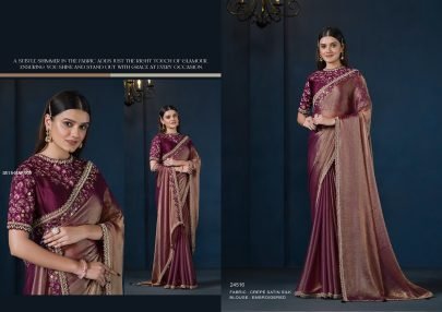 Maroon Silk Saree With Zari Work For Women