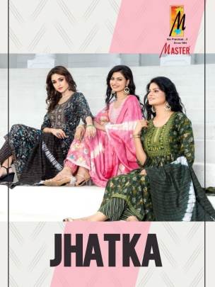 Master Jhatka Nayra Cut Kurti With Pant Dupatta Set