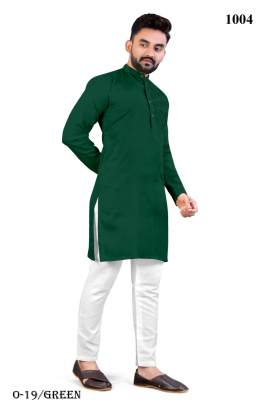 Mens Traditional Green Kurta Pyjamas Set