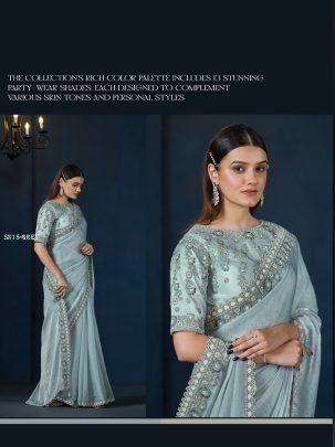 Moh Manthan Grey Saree collection by Mahotsav