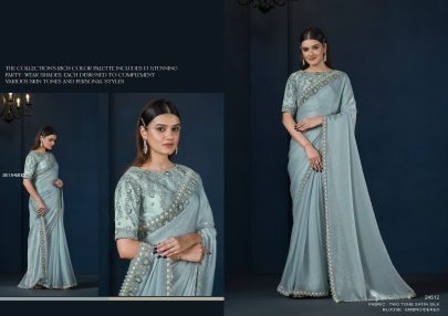 Moh Manthan Grey Saree collection by Mahotsav