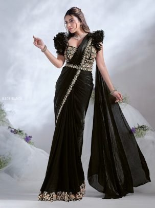 Mohmanthan 24600 Black Designer Saree Collection 