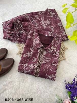 Monsoon Pv Cotton Wine Printed Co Ord Set