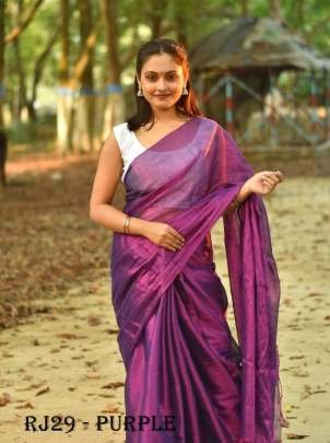 Most Demanding Cotton Tissue Purple saree