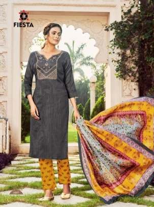 Nargis Exclusive Embroidery Kurtis With Fancy Dupatta By Fiesta