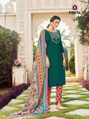 Nargis Exclusive Embroidery Kurtis With Fancy Dupatta By Fiesta
