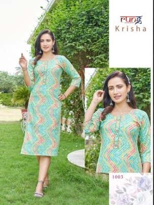 New Arrival By Rung Krishna Printed Rayon Kurtis