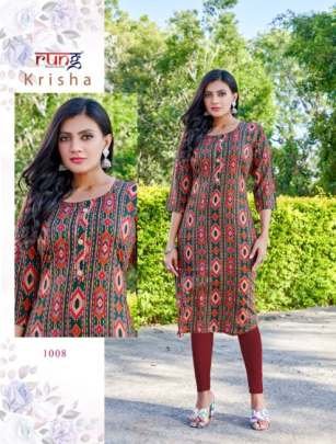 New Arrival By Rung Krishna Printed Rayon Kurtis