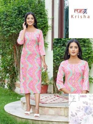 New Arrival By Rung Krishna Printed Rayon Kurtis