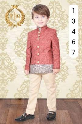 New Arrival Kids Tomato Red Indo Western