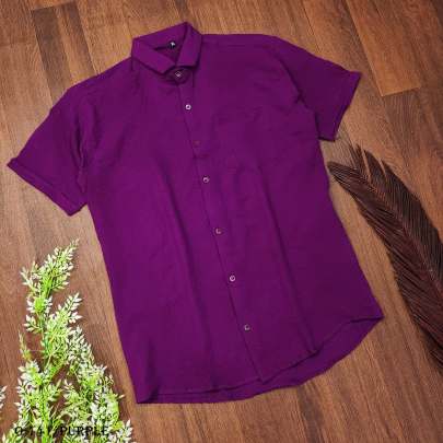 New Boys Purple Plain Shirt