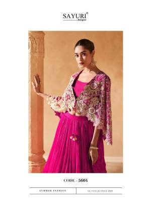 New Branded Raas 3 Primium Pink Chinon Silk Lehenga Choli With Jacket