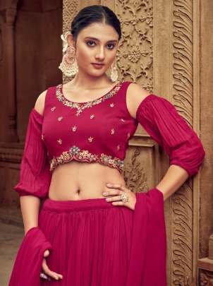 New Catalogue Nandani By Shreematee Fashion Rani Pink Color Fully Stitch Lehenga Choli