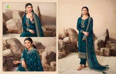 New Collection Geet 2 By Kaseesh Embroidery Dola Silk Dress Material