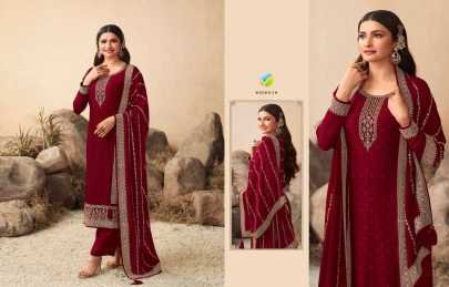 New Collection Geet 2 By Kaseesh Embroidery Dola Silk Dress Material