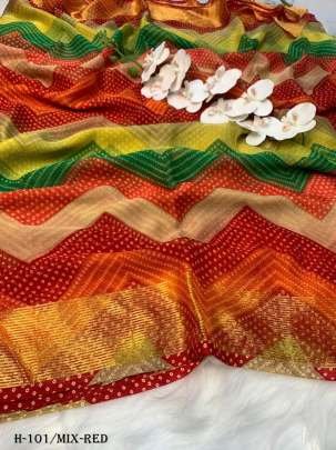 New Collection Lehriya Mix Color Saree